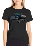 Truck Graphic T-Shirt - Black Crew Neck Tee