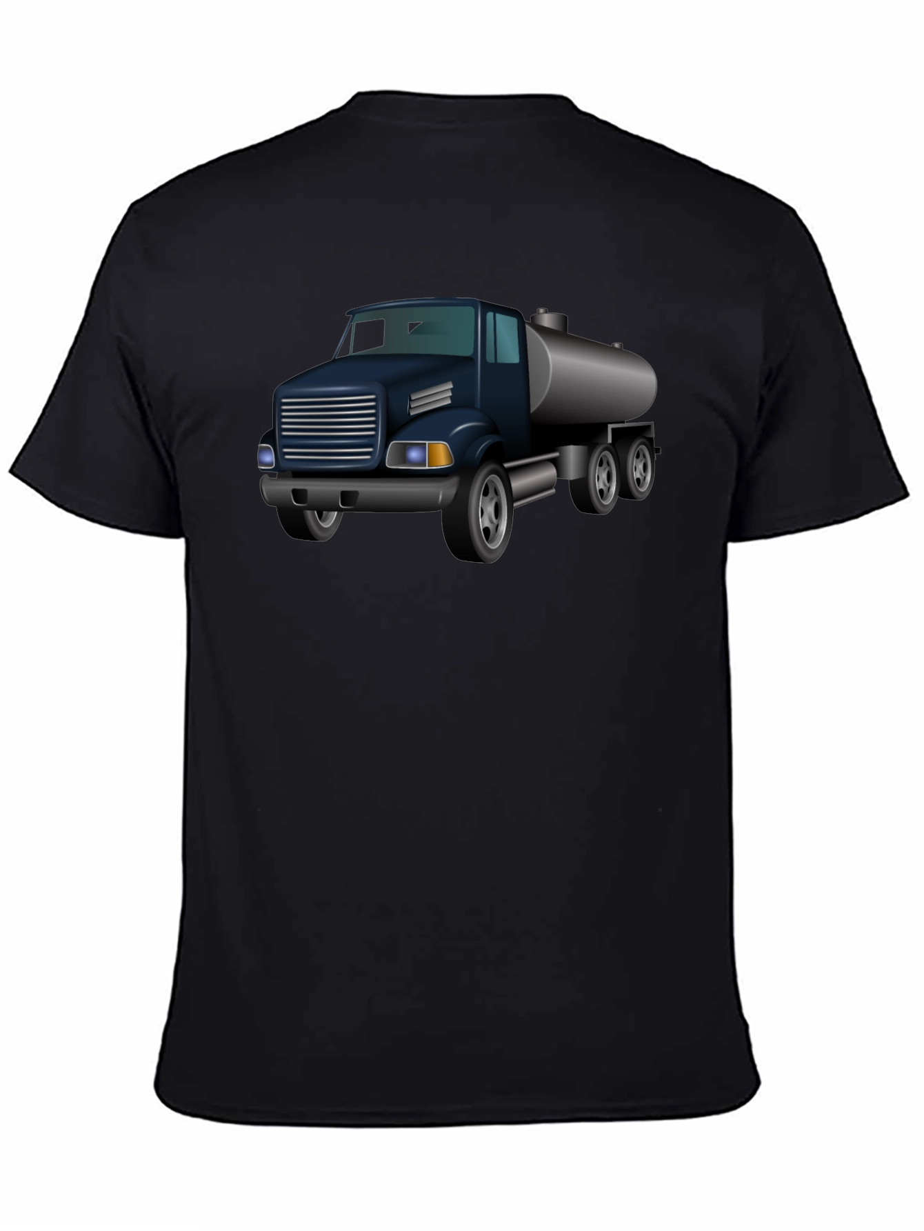 Truck Graphic T-Shirt - Black Crew Neck Tee