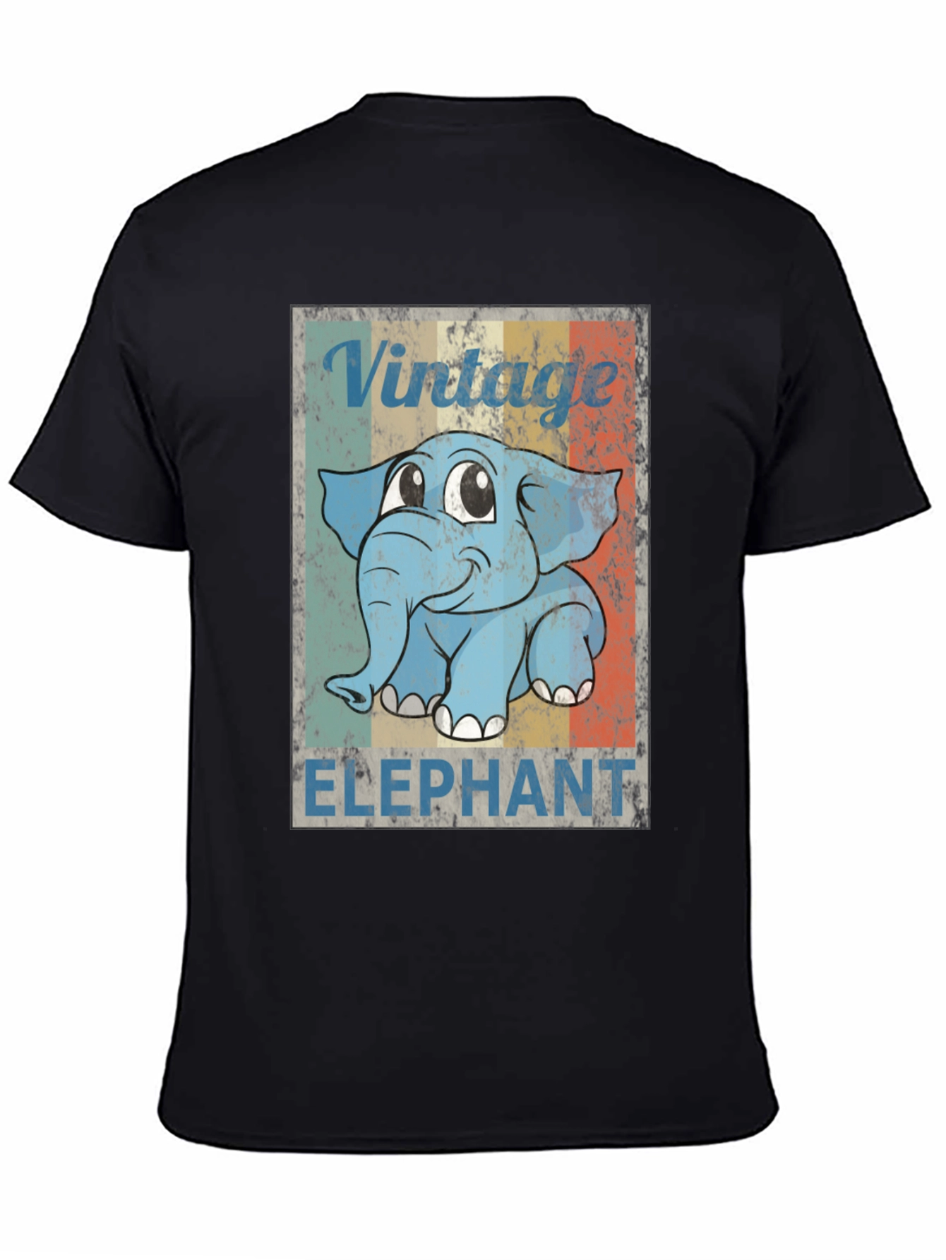 Vintage Elephant Graphic Tee - Retro Style Shirt