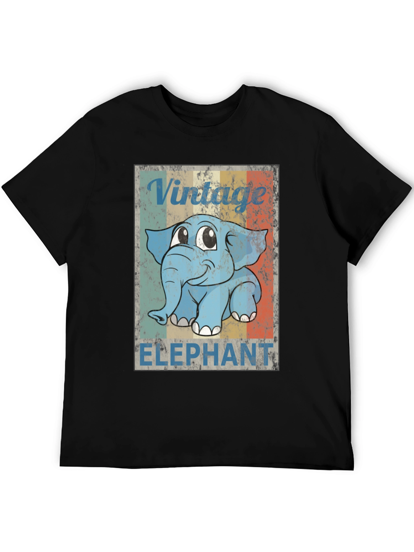Vintage Elephant Graphic Tee - Retro Style Shirt