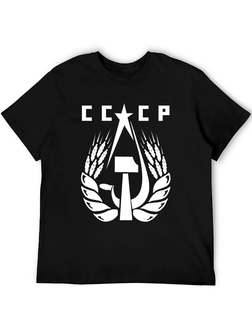 USSR Hammer and Sickle Graphic Tee - Black