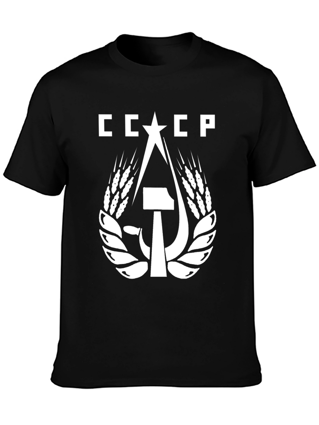 USSR Hammer and Sickle Graphic Tee - Black