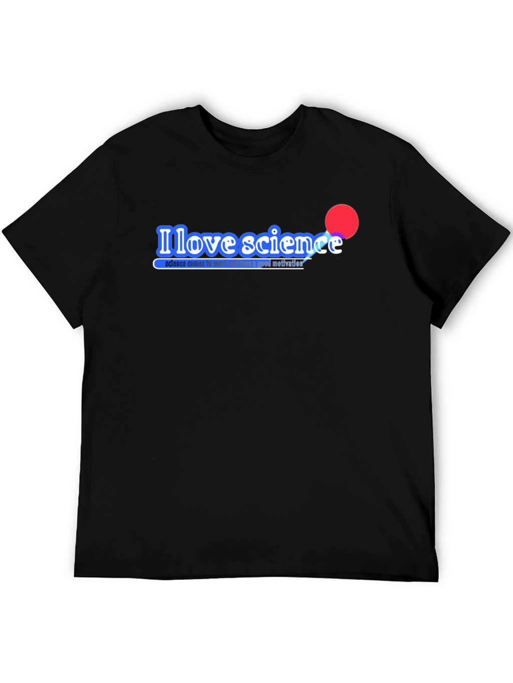 I Love Science Black T-Shirt - Motivational Design