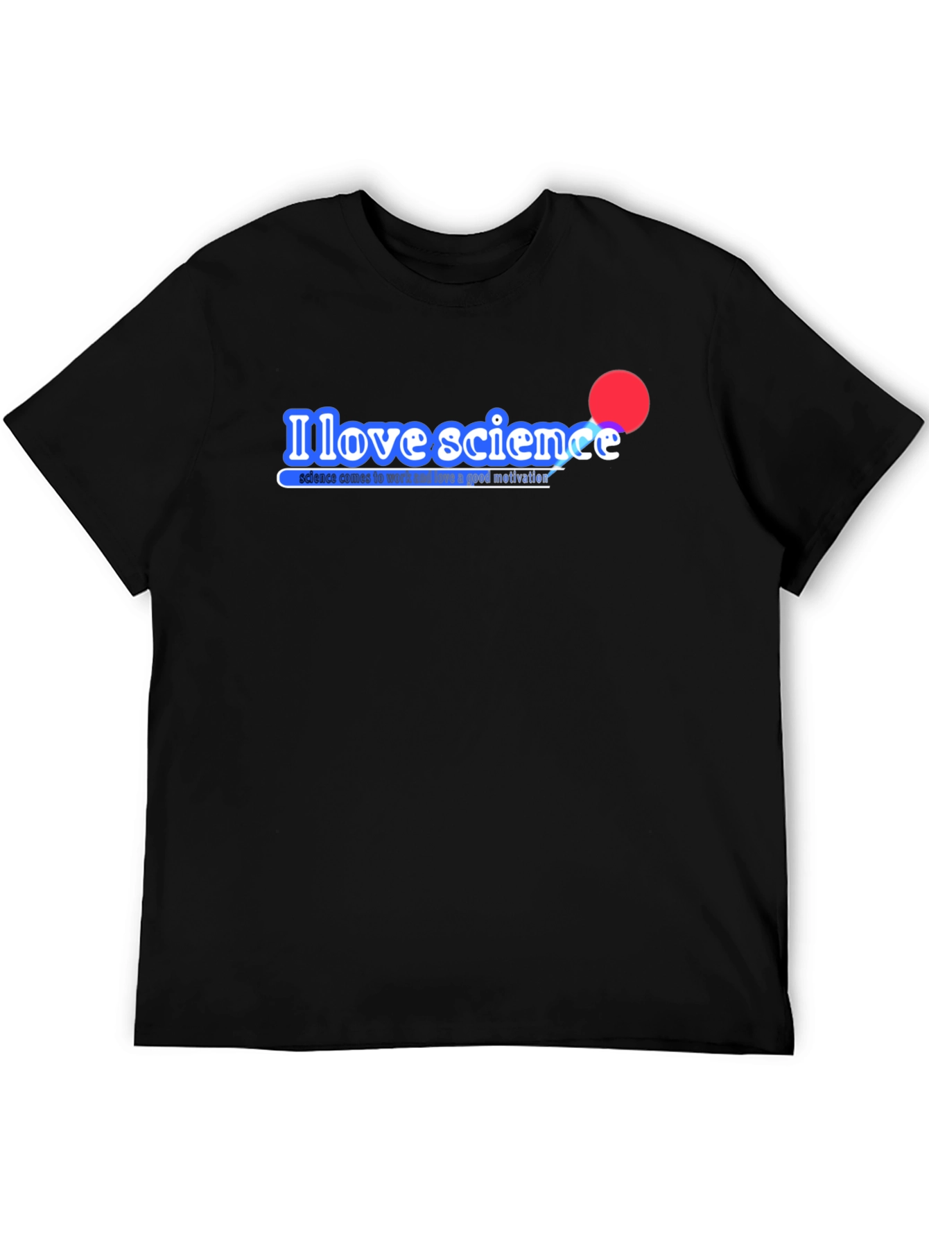I Love Science Black T-Shirt - Motivational Design
