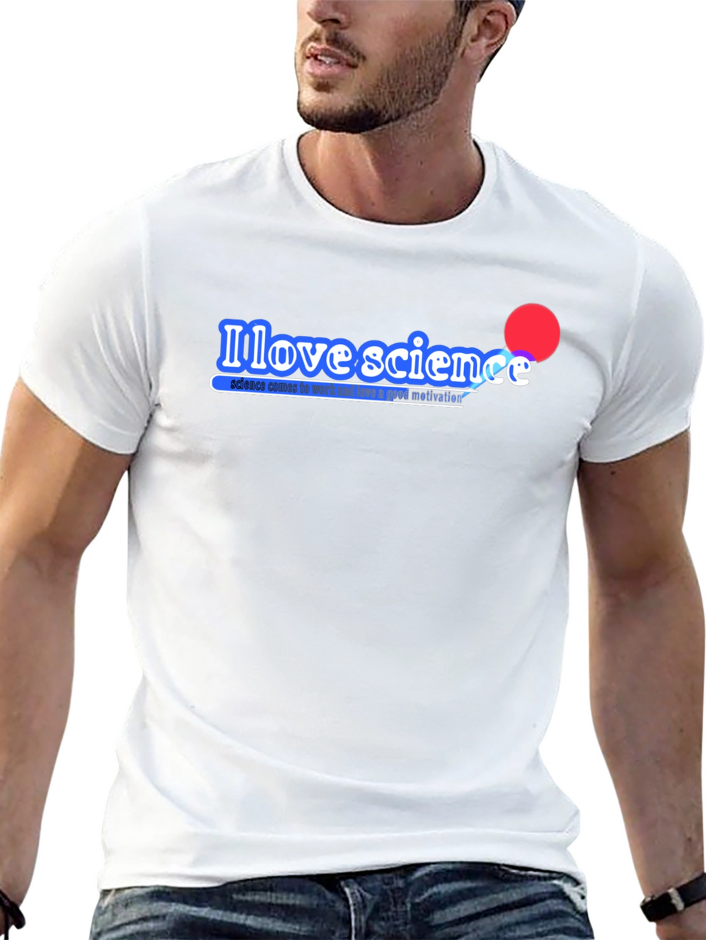 I Love Science Black T-Shirt - Motivational Design