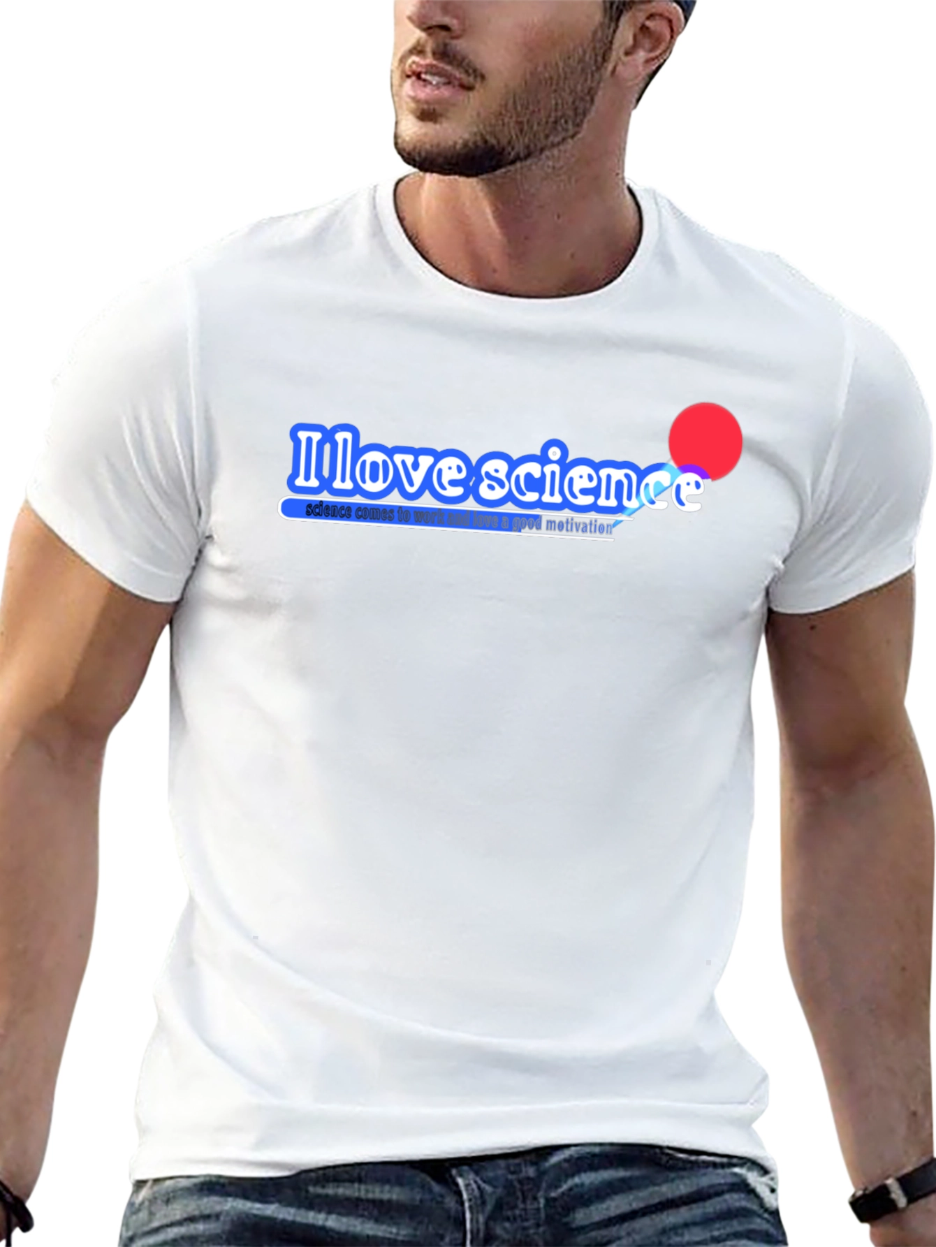 I Love Science Black T-Shirt - Motivational Design