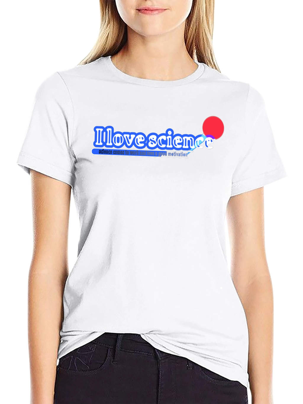 I Love Science Black T-Shirt - Motivational Design