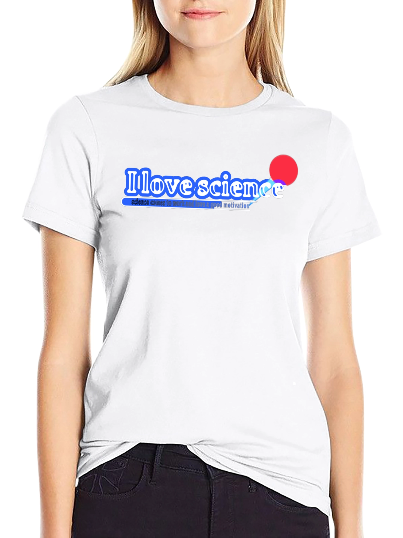 I Love Science Black T-Shirt - Motivational Design