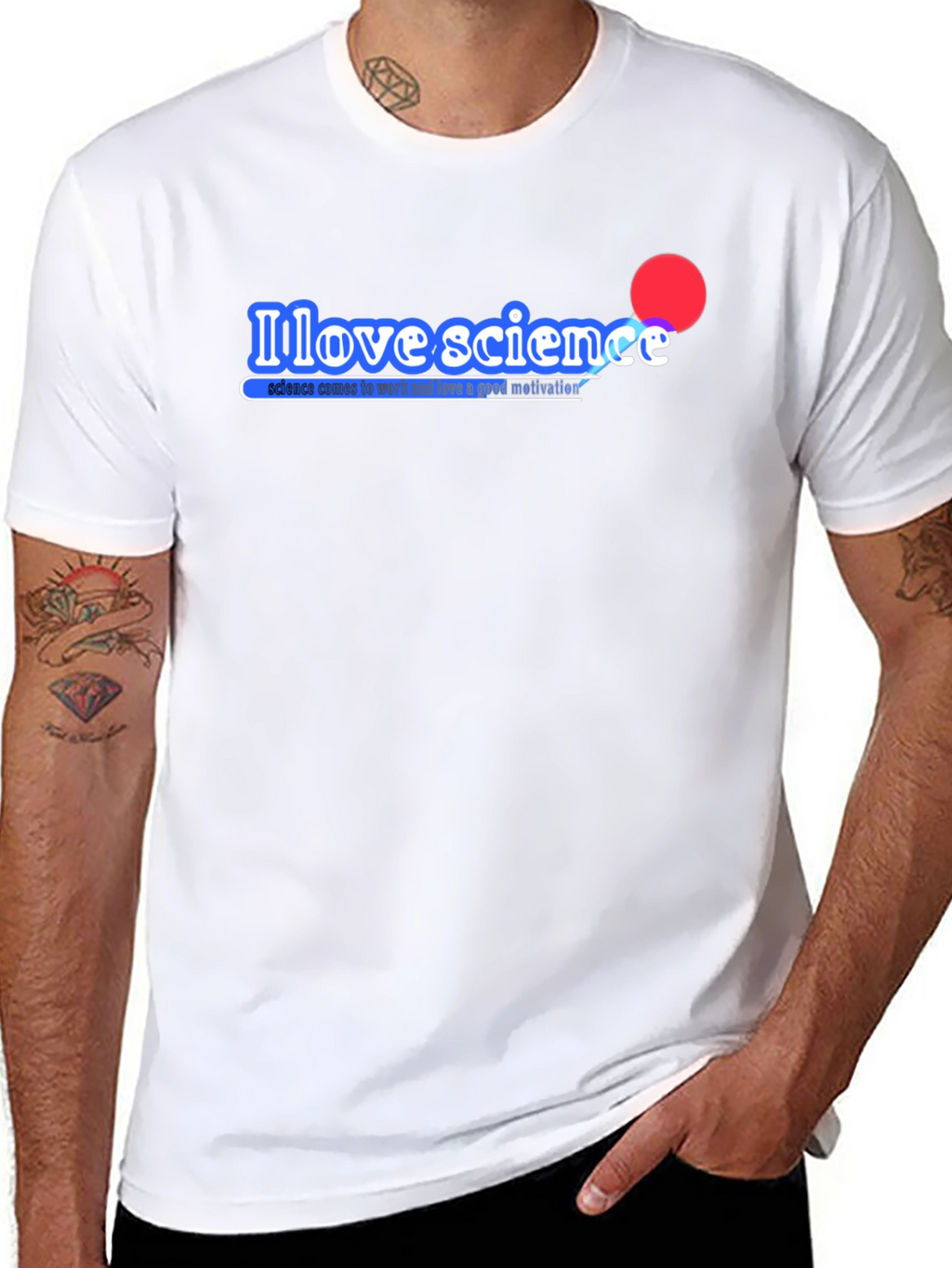 I Love Science Black T-Shirt - Motivational Design
