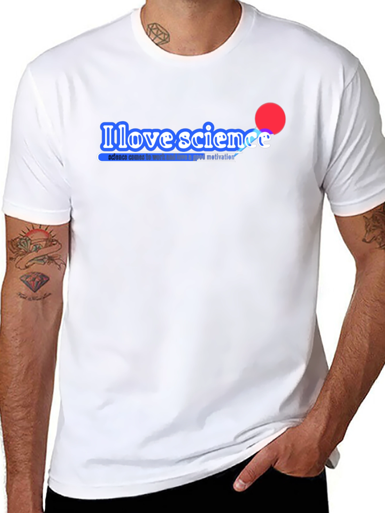 I Love Science Black T-Shirt - Motivational Design