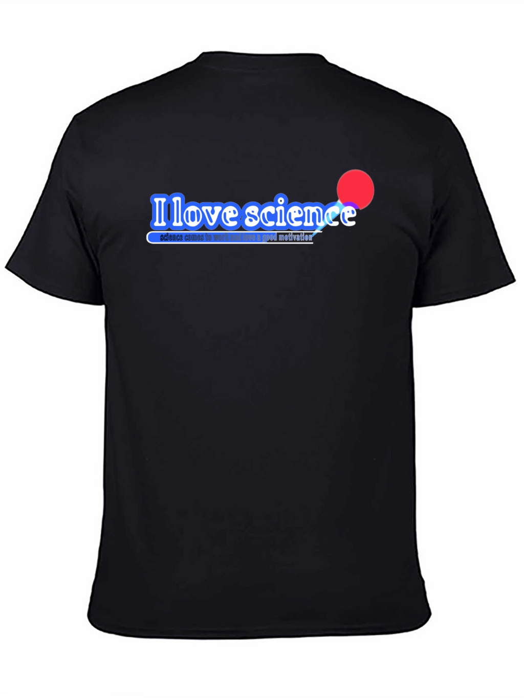 I Love Science Black T-Shirt - Motivational Design