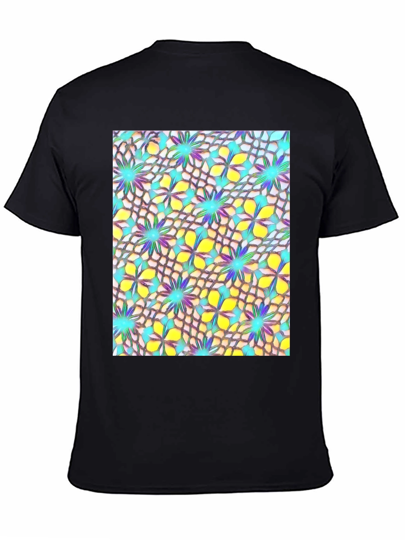 Abstract Floral Print Mens T-Shirt