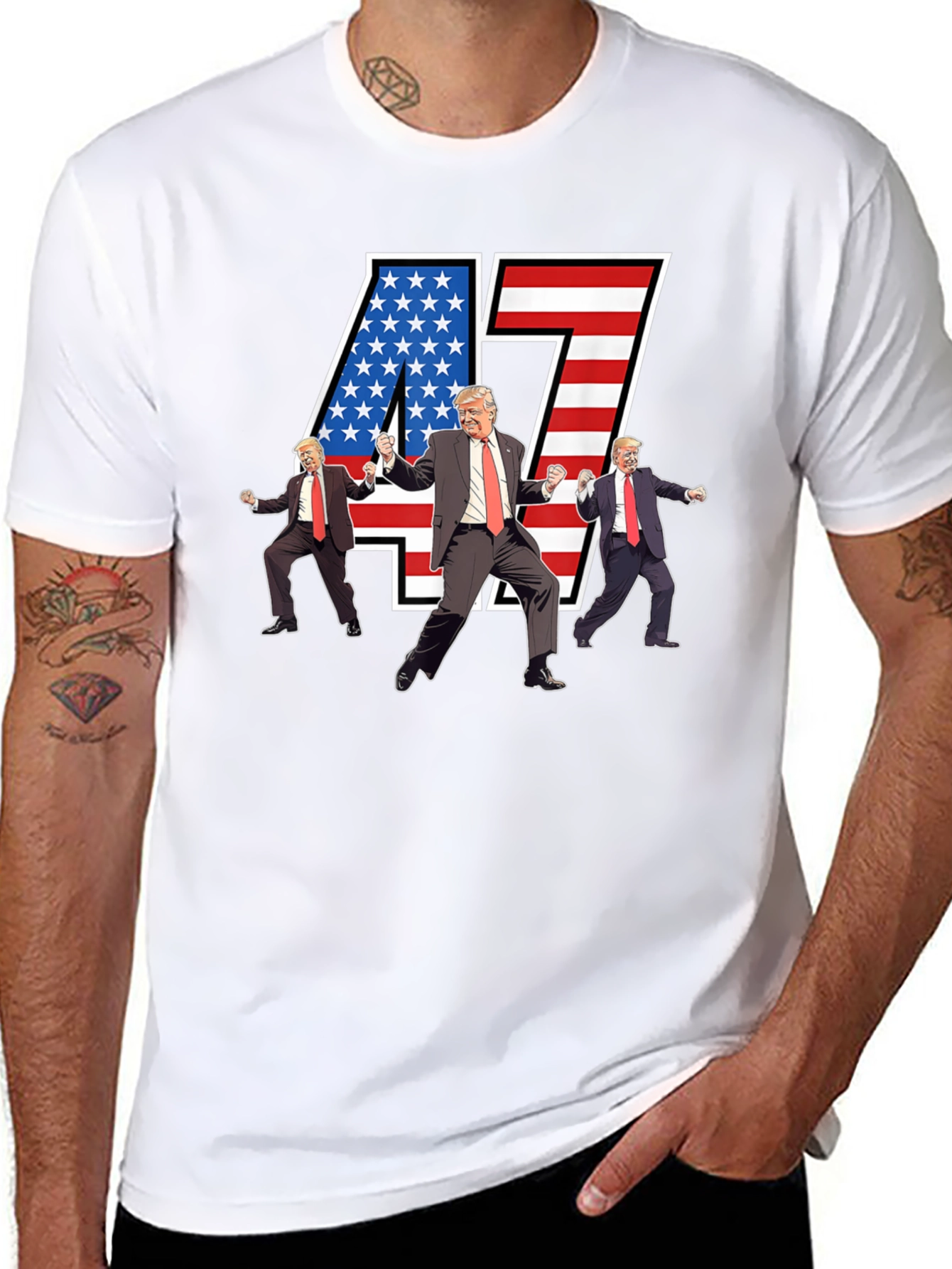 Trump 47 T-Shirt - Patriotic Political Tee