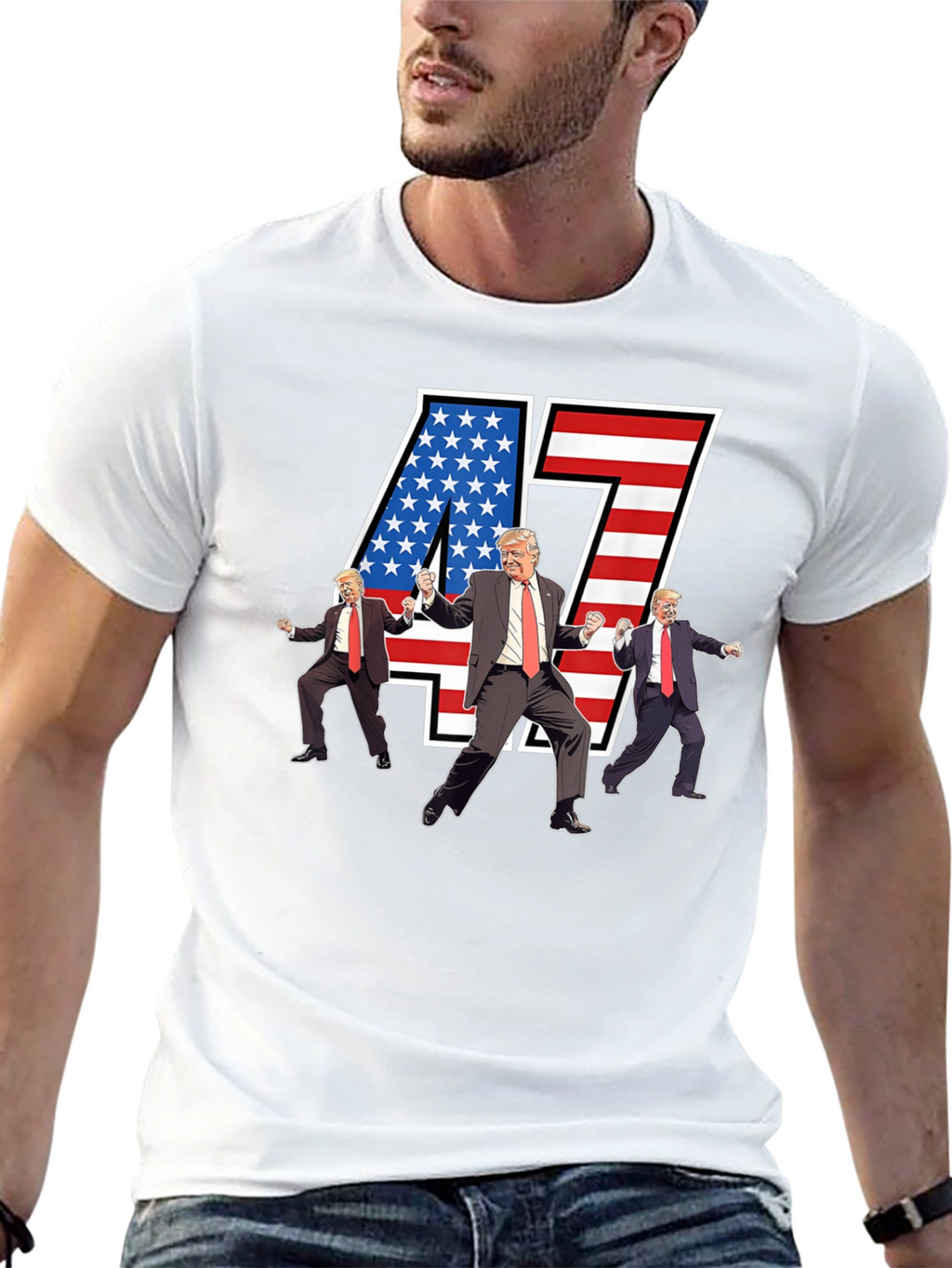 Trump 47 T-Shirt - Patriotic Political Tee