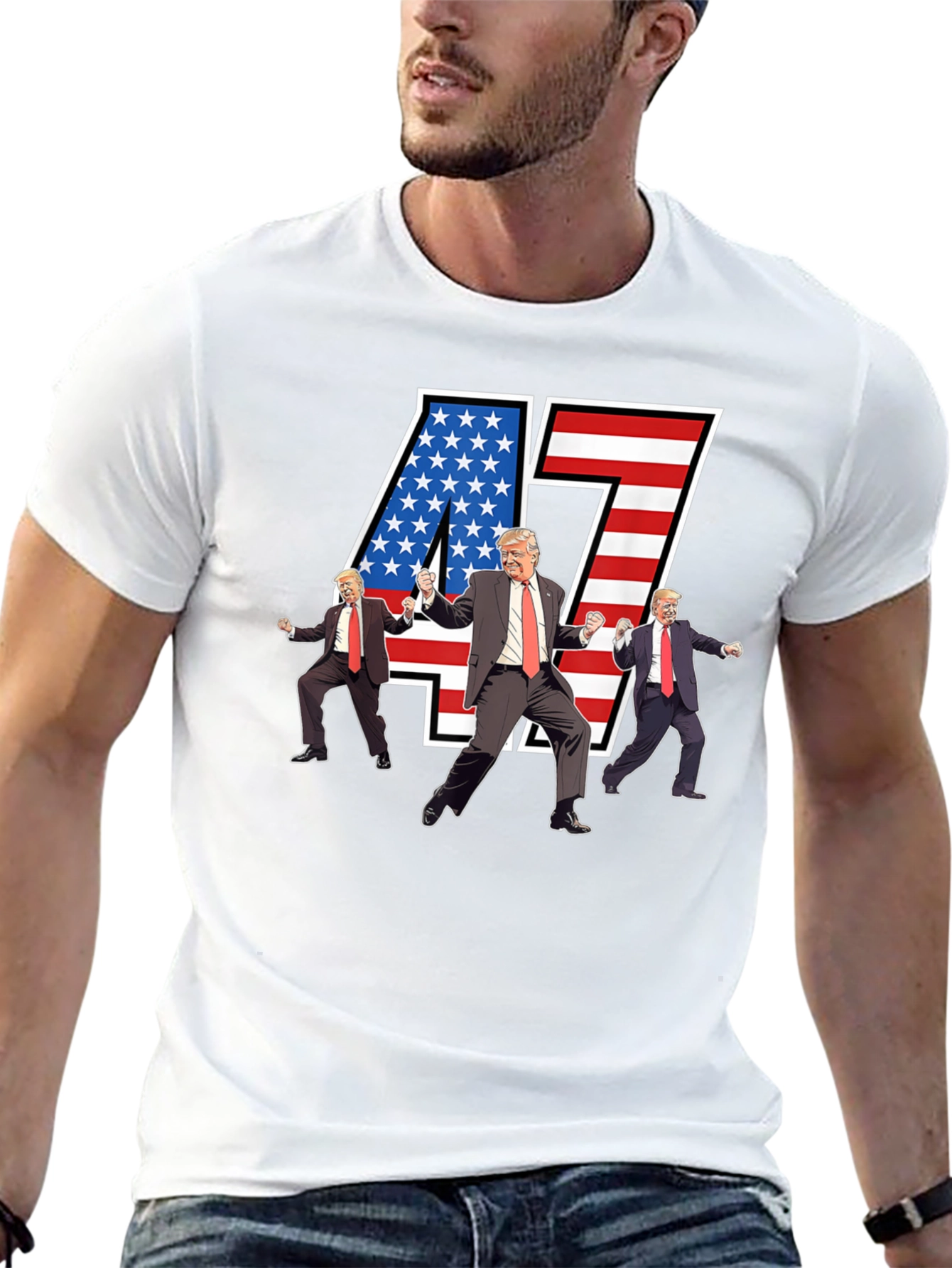 Trump 47 T-Shirt - Patriotic Political Tee