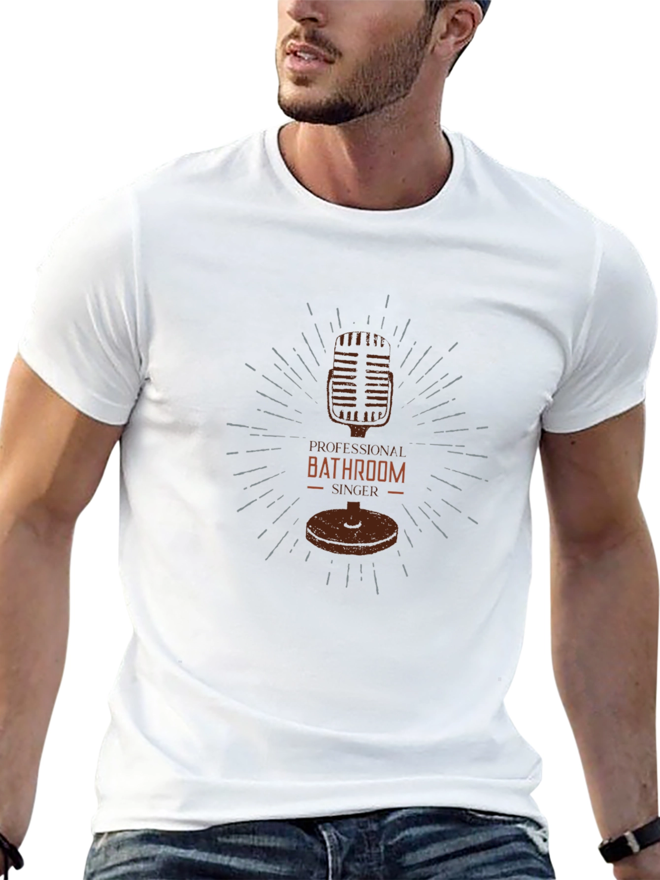 Professional Bathroom Singer Black T-Shirt