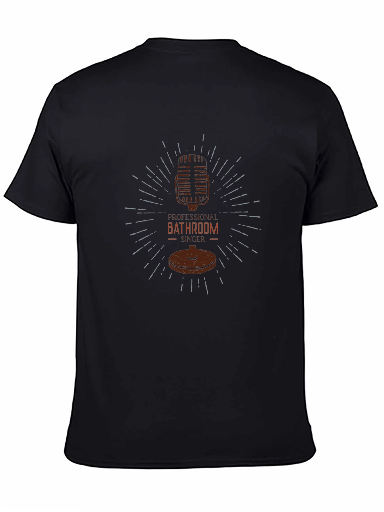 Professional Bathroom Singer Black T-Shirt