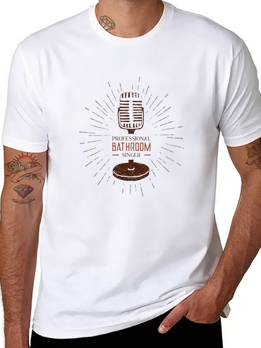 Professional Bathroom Singer Black T-Shirt