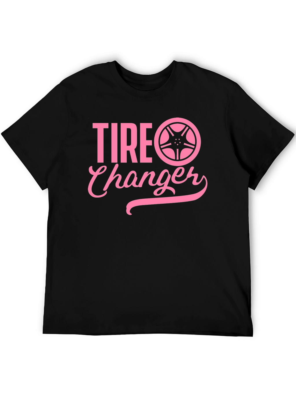 Tire Changer Pink Graphic T-Shirt
