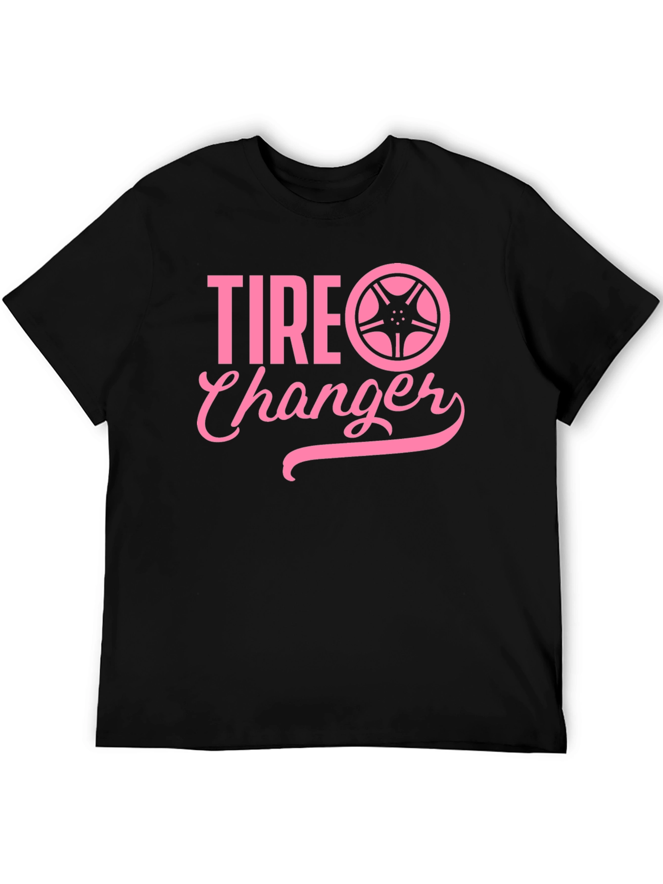 Tire Changer Pink Graphic T-Shirt