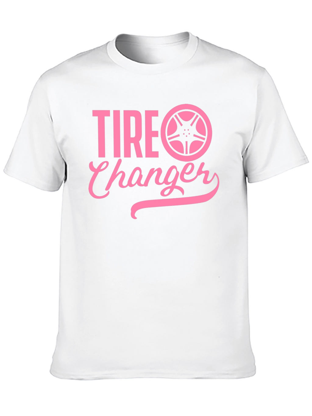 Tire Changer Pink Graphic T-Shirt