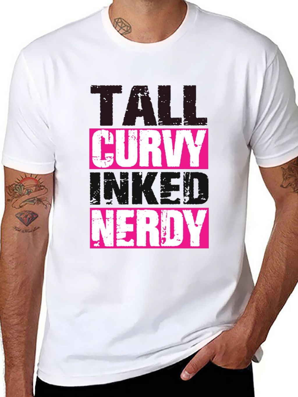 Tall Curvy and Nerdy T-Shirt - Black