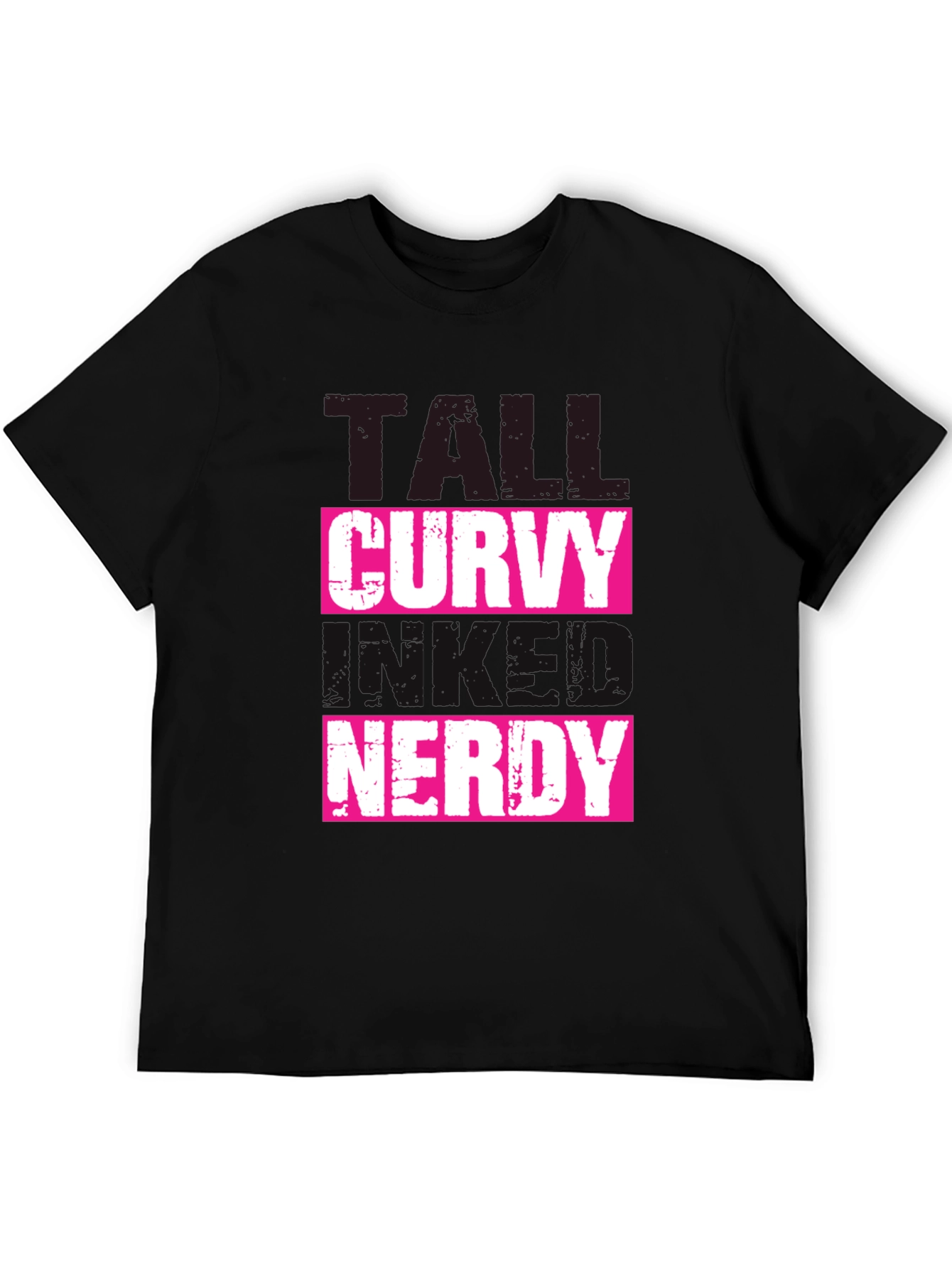 Tall Curvy and Nerdy T-Shirt - Black