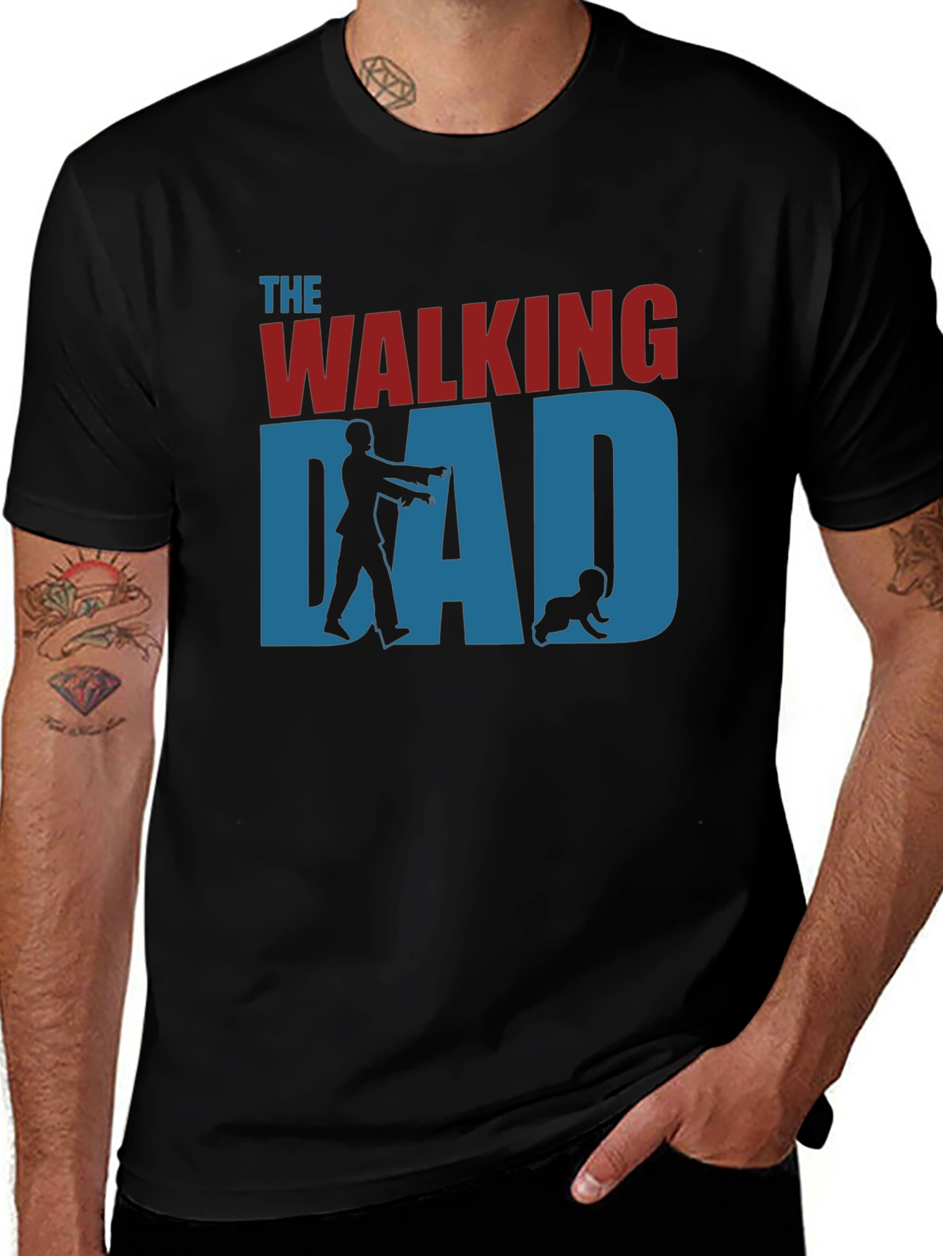 The Walking Dad T-Shirt - Zombie Father Graphic Tee