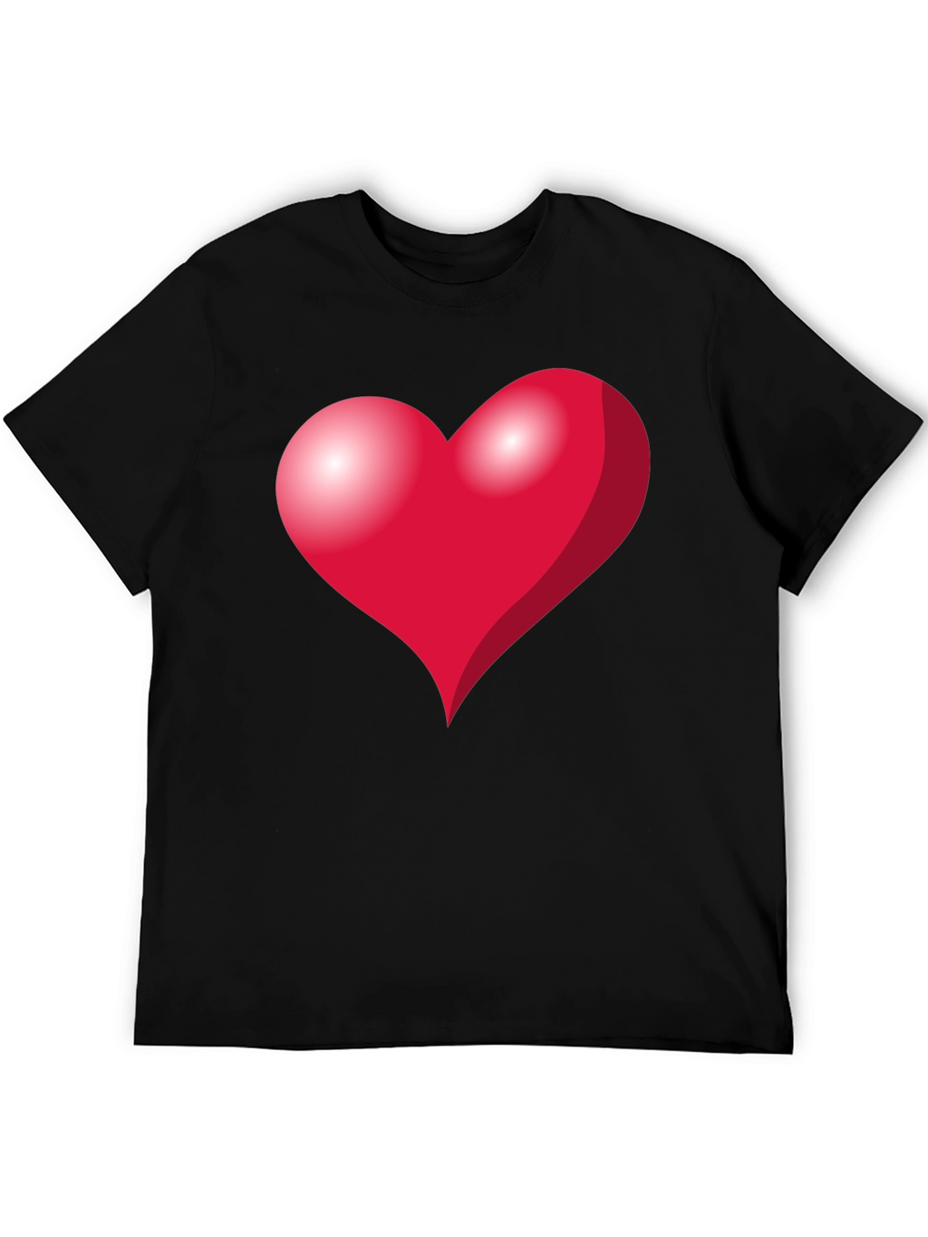 Heart Graphic Black T-Shirt - Mens Fashion Tee