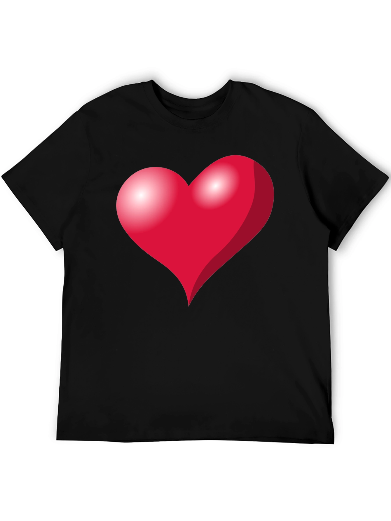 Heart Graphic Black T-Shirt - Mens Fashion Tee