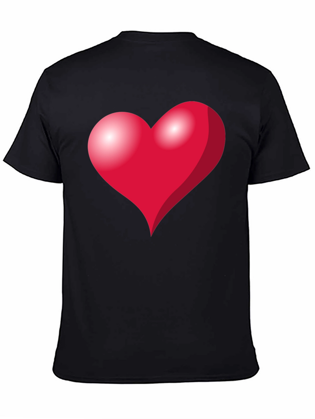 Heart Graphic Black T-Shirt - Mens Fashion Tee