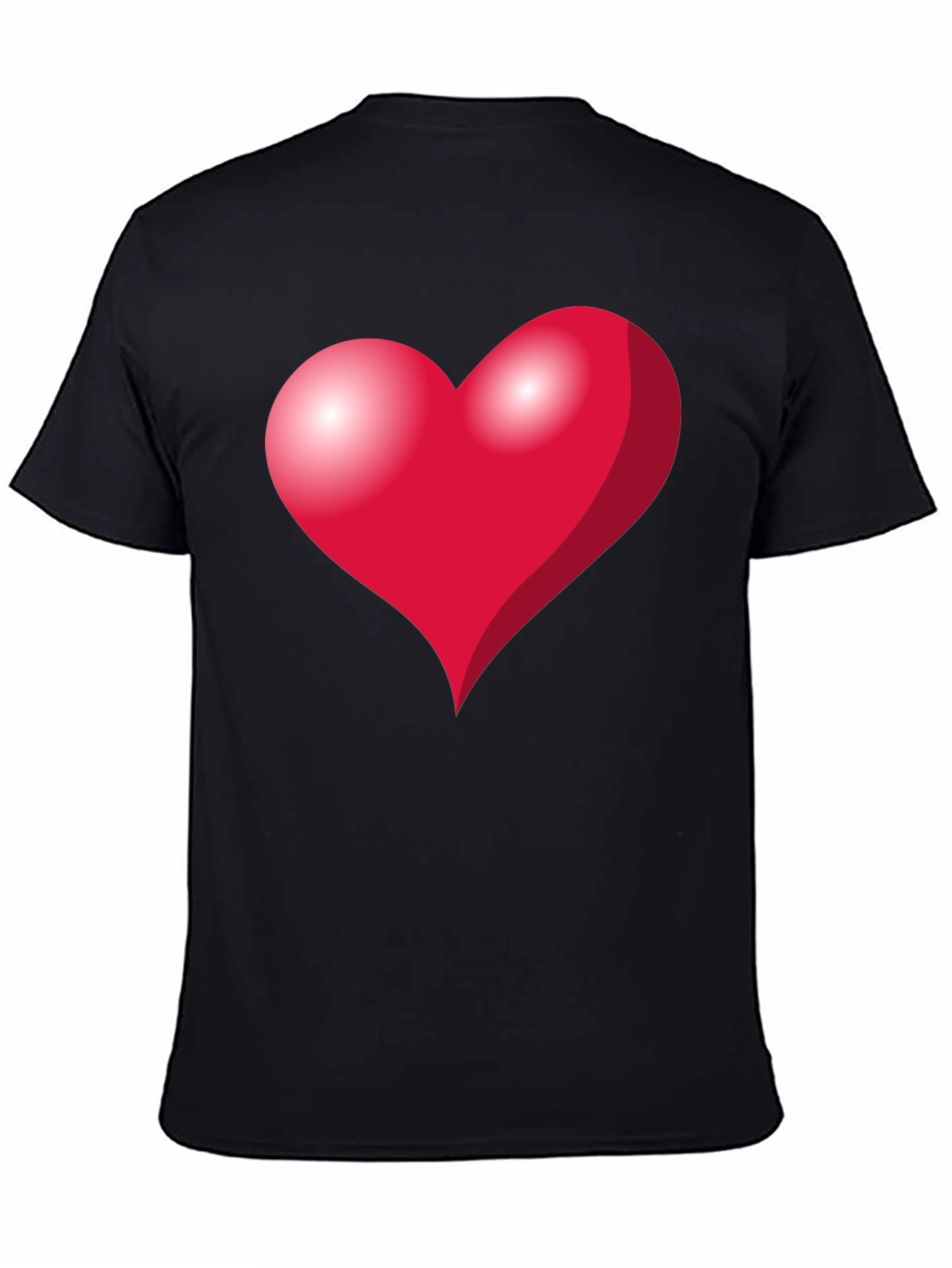 Heart Graphic Black T-Shirt - Mens Fashion Tee