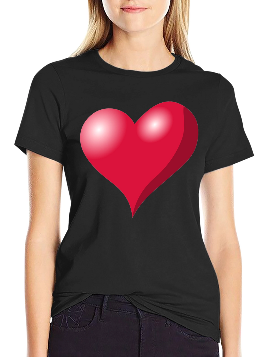 Heart Graphic Black T-Shirt - Mens Fashion Tee