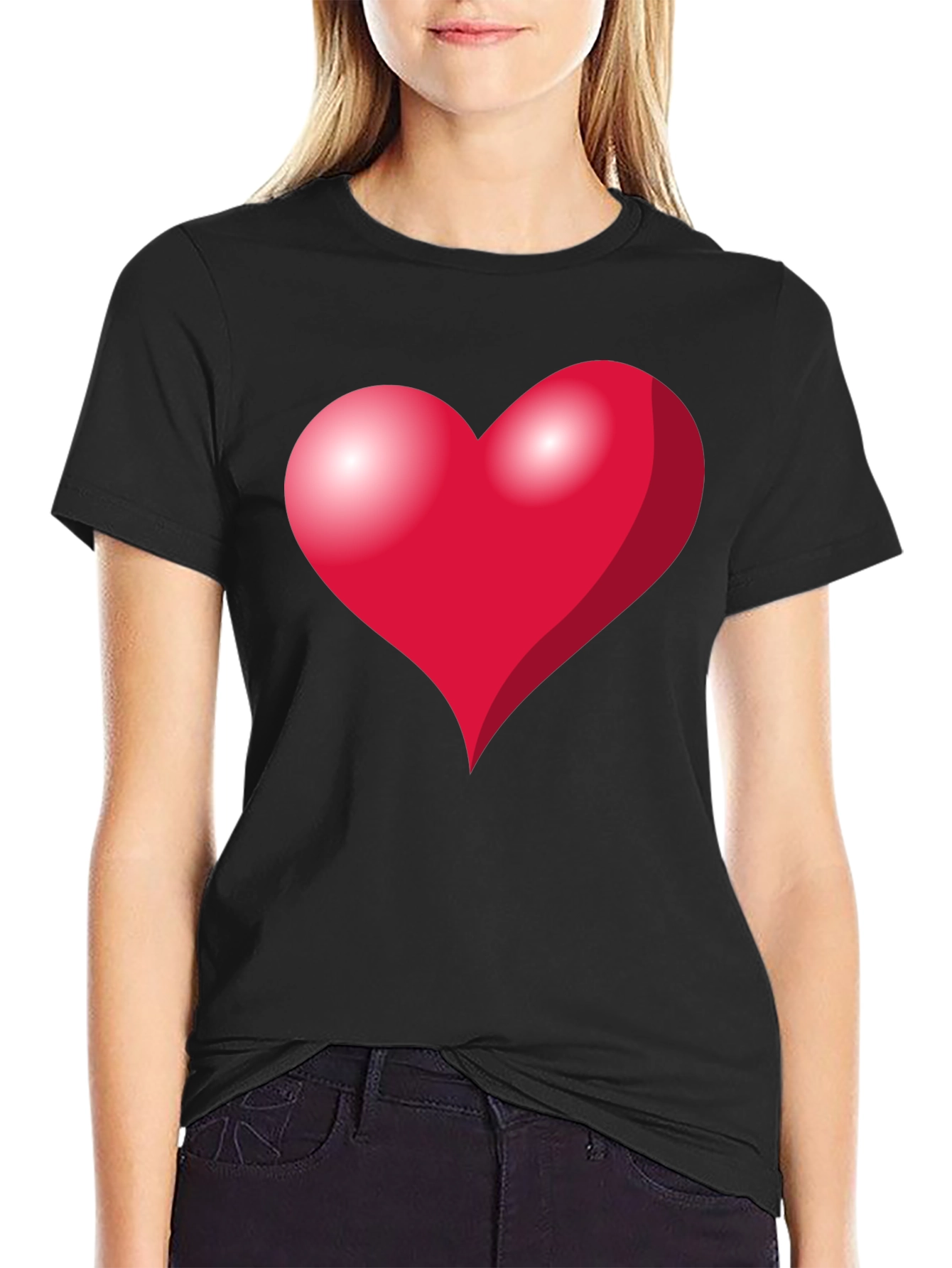 Heart Graphic Black T-Shirt - Mens Fashion Tee