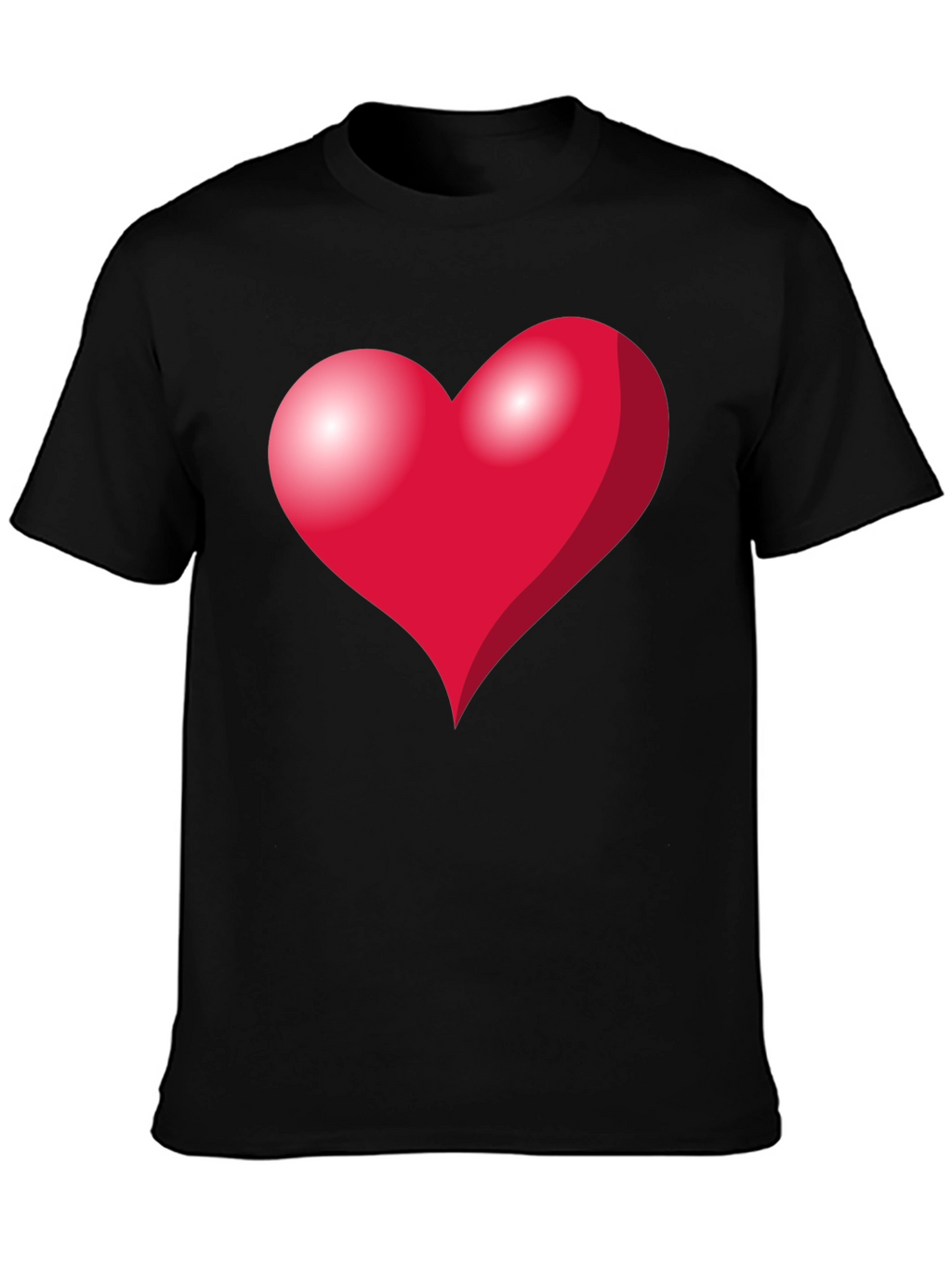 Heart Graphic Black T-Shirt - Mens Fashion Tee