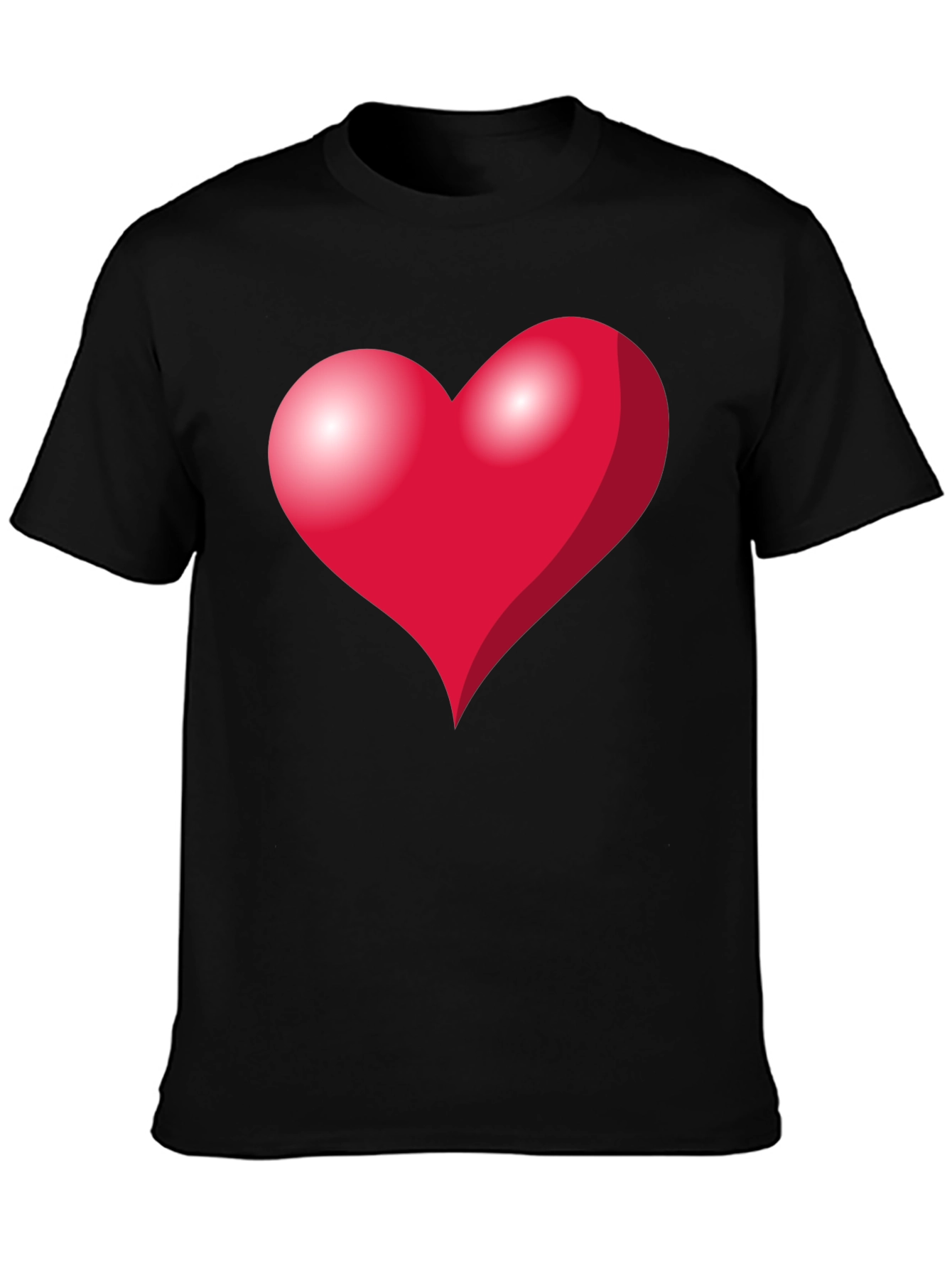 Heart Graphic Black T-Shirt - Mens Fashion Tee