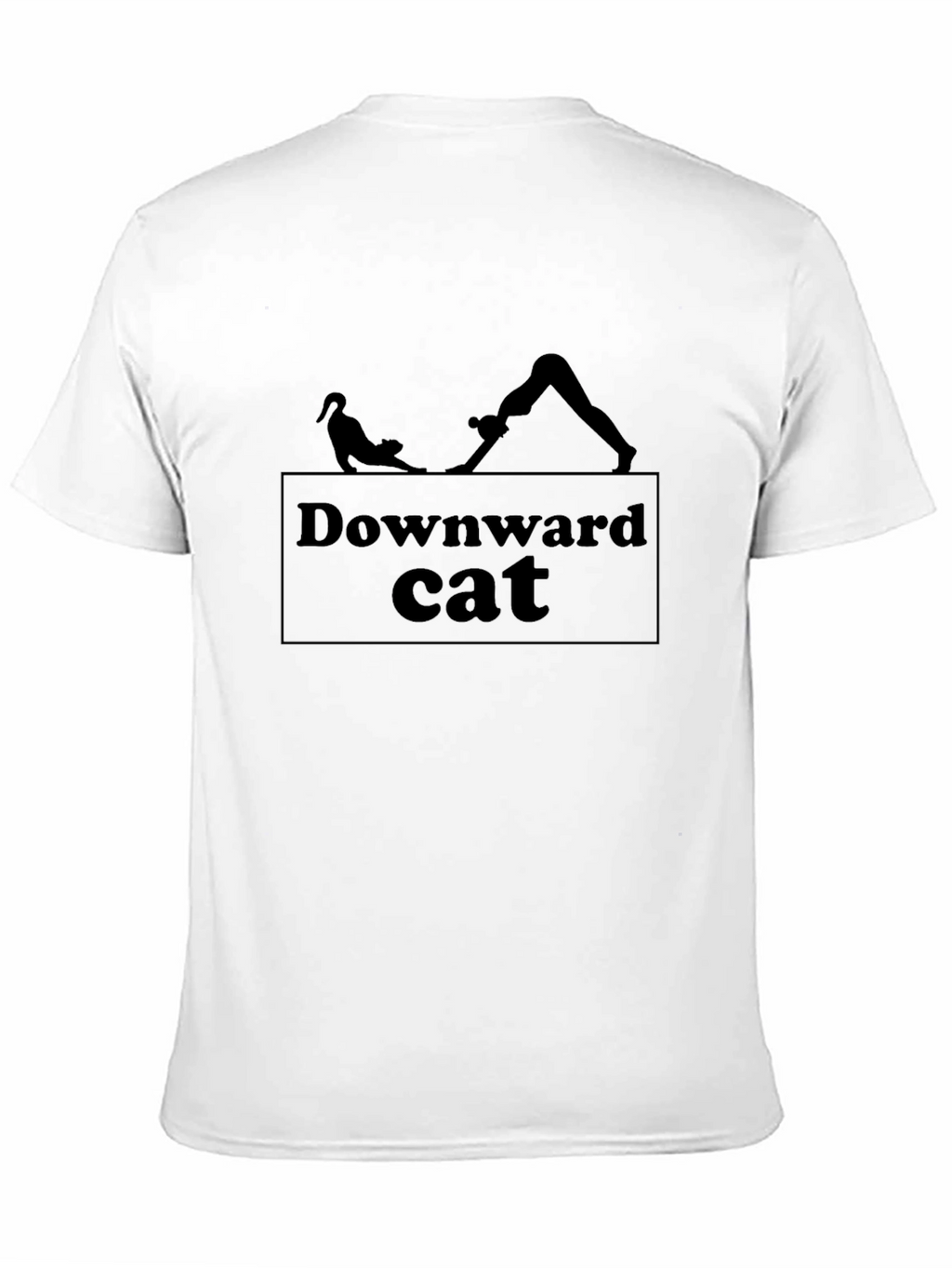 Downward Cat Yoga Black T-Shirt