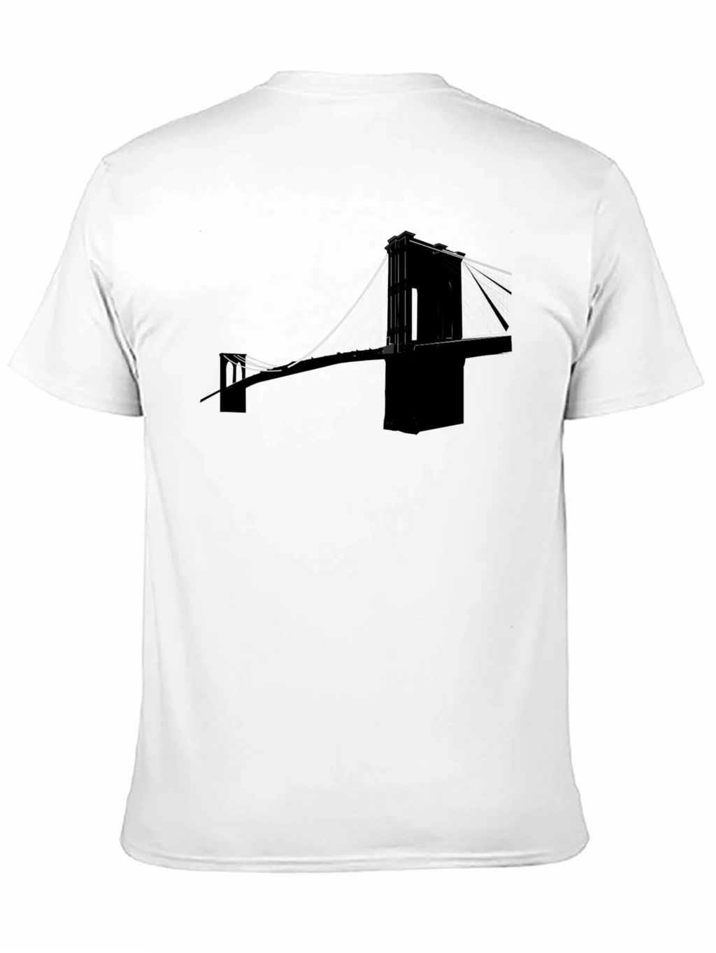 Modern Bridge Silhouette Black T-Shirt