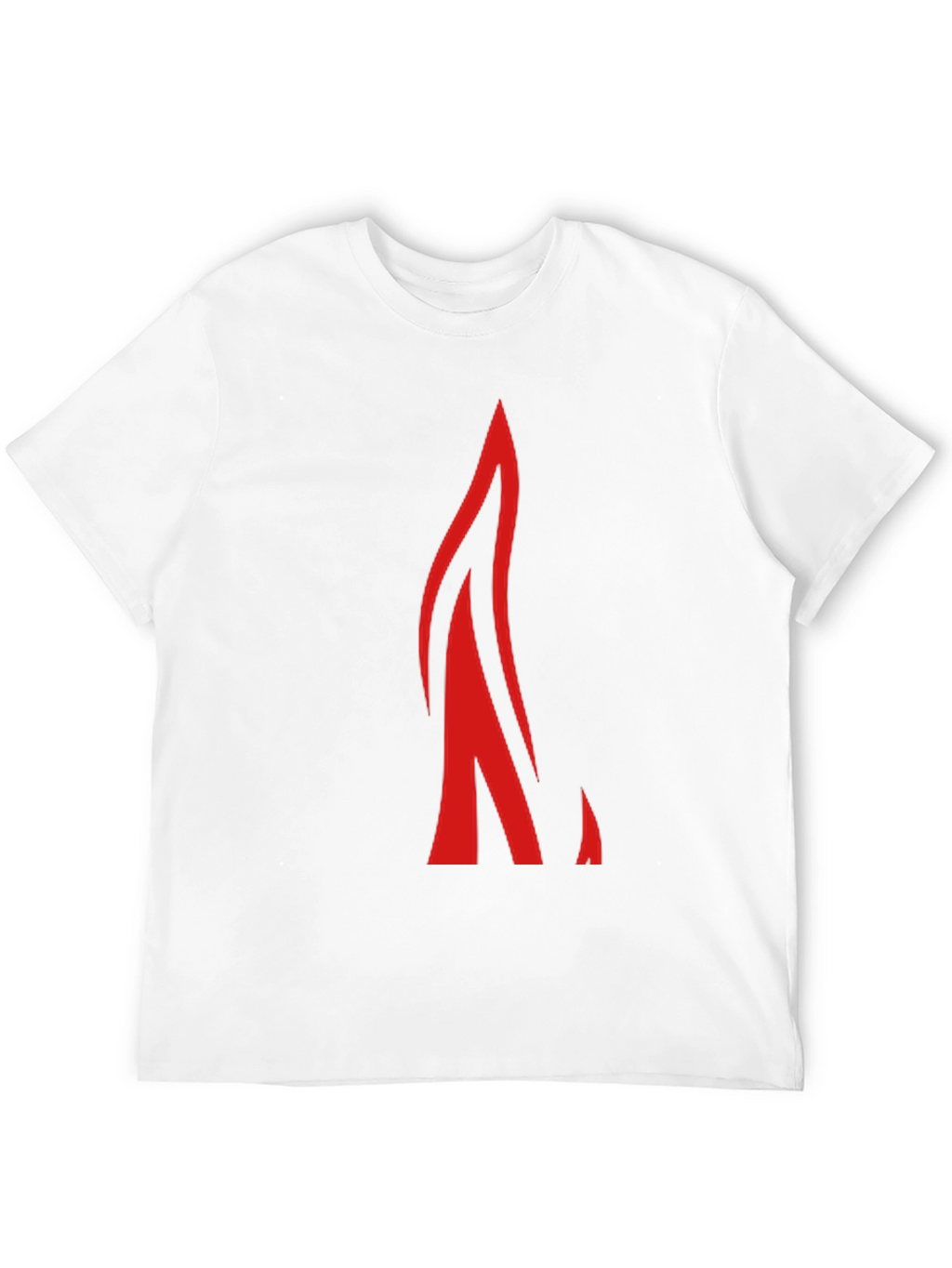 Bold Red Flame Graphic Black T-Shirt