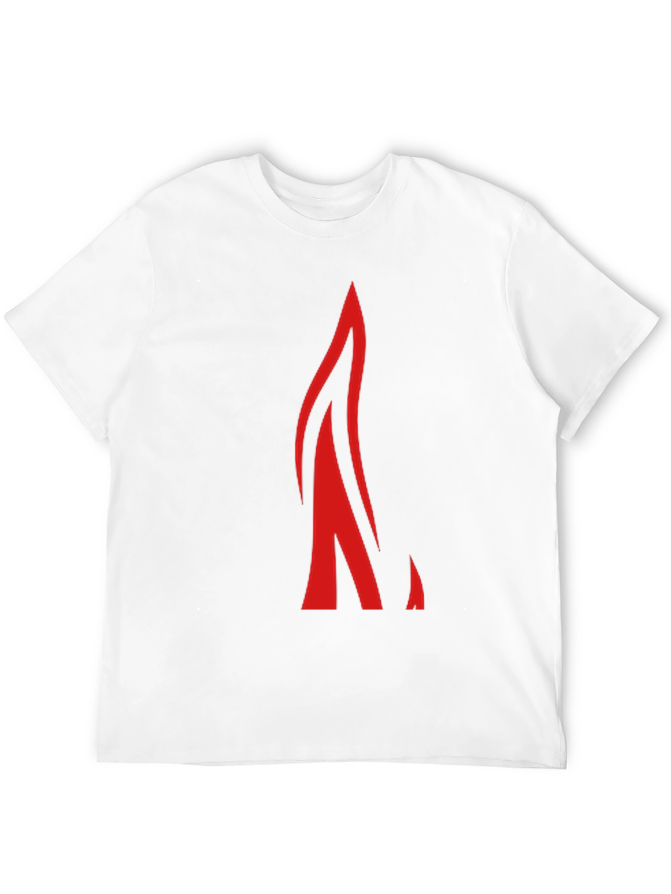 Bold Red Flame Graphic Black T-Shirt