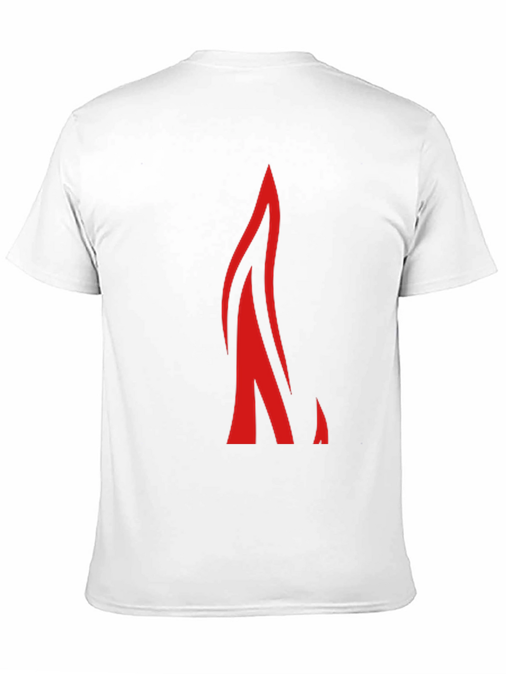 Bold Red Flame Graphic Black T-Shirt