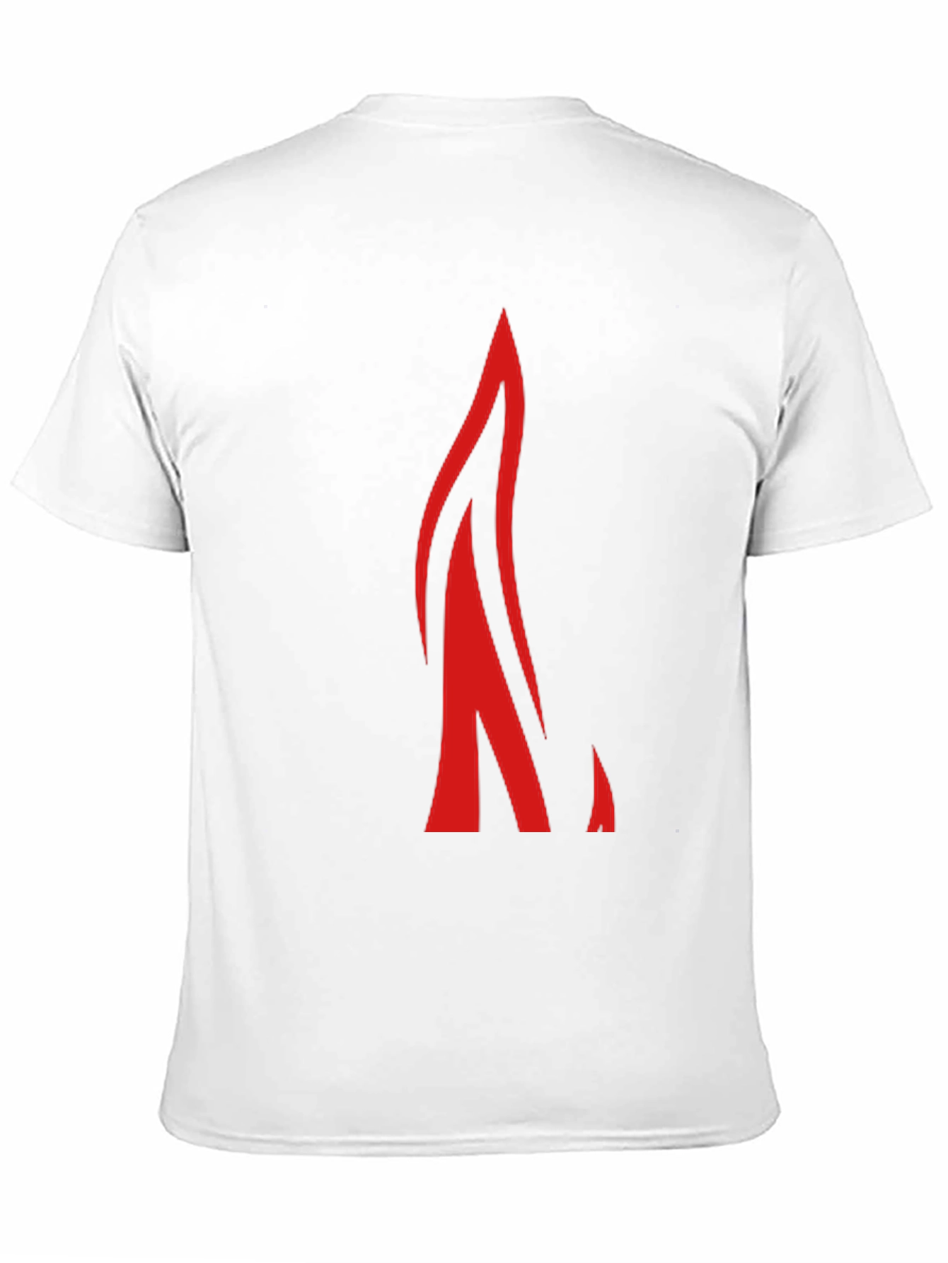 Bold Red Flame Graphic Black T-Shirt