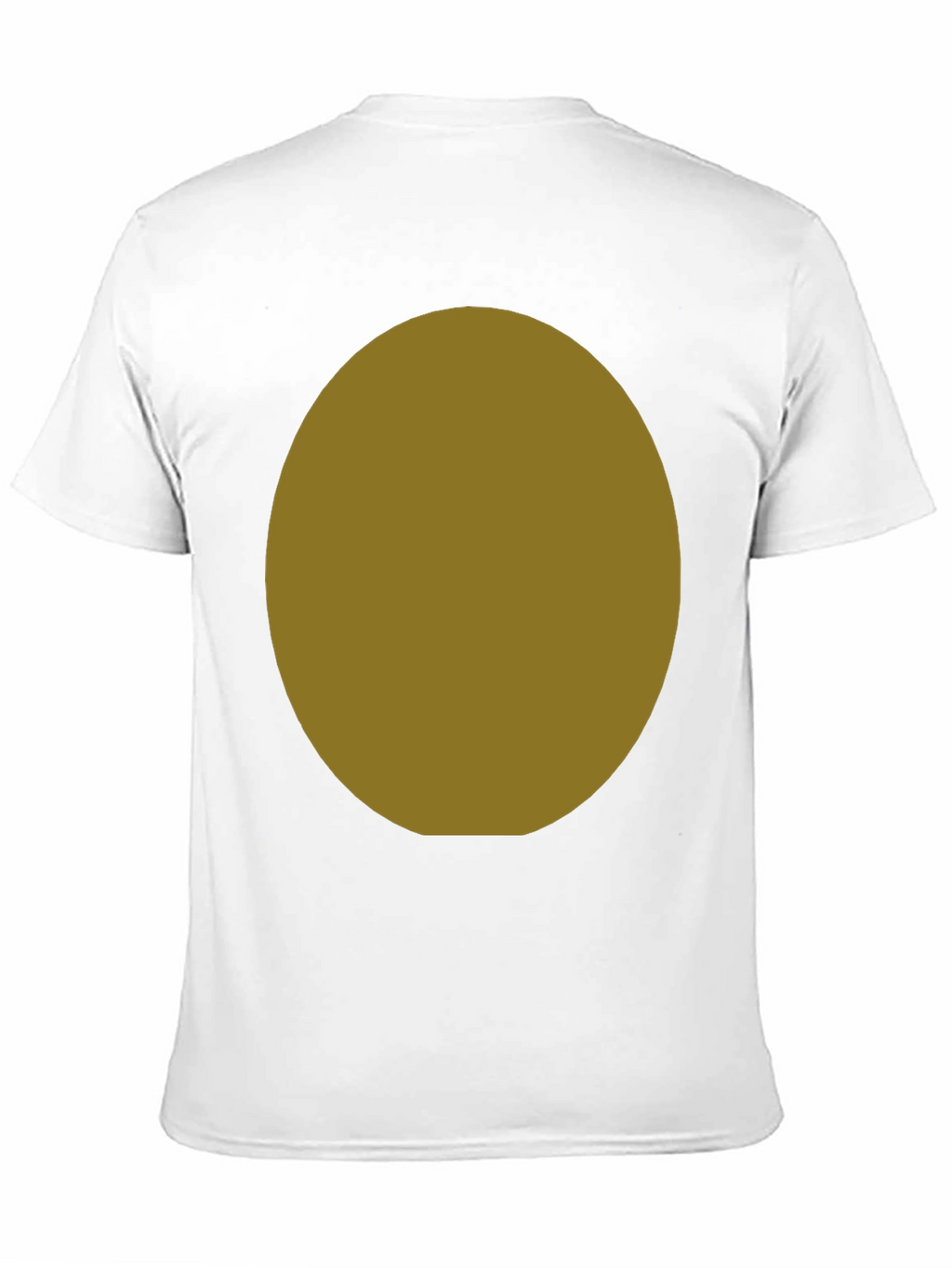 Black T-Shirt with Customizable Oval Design Area
