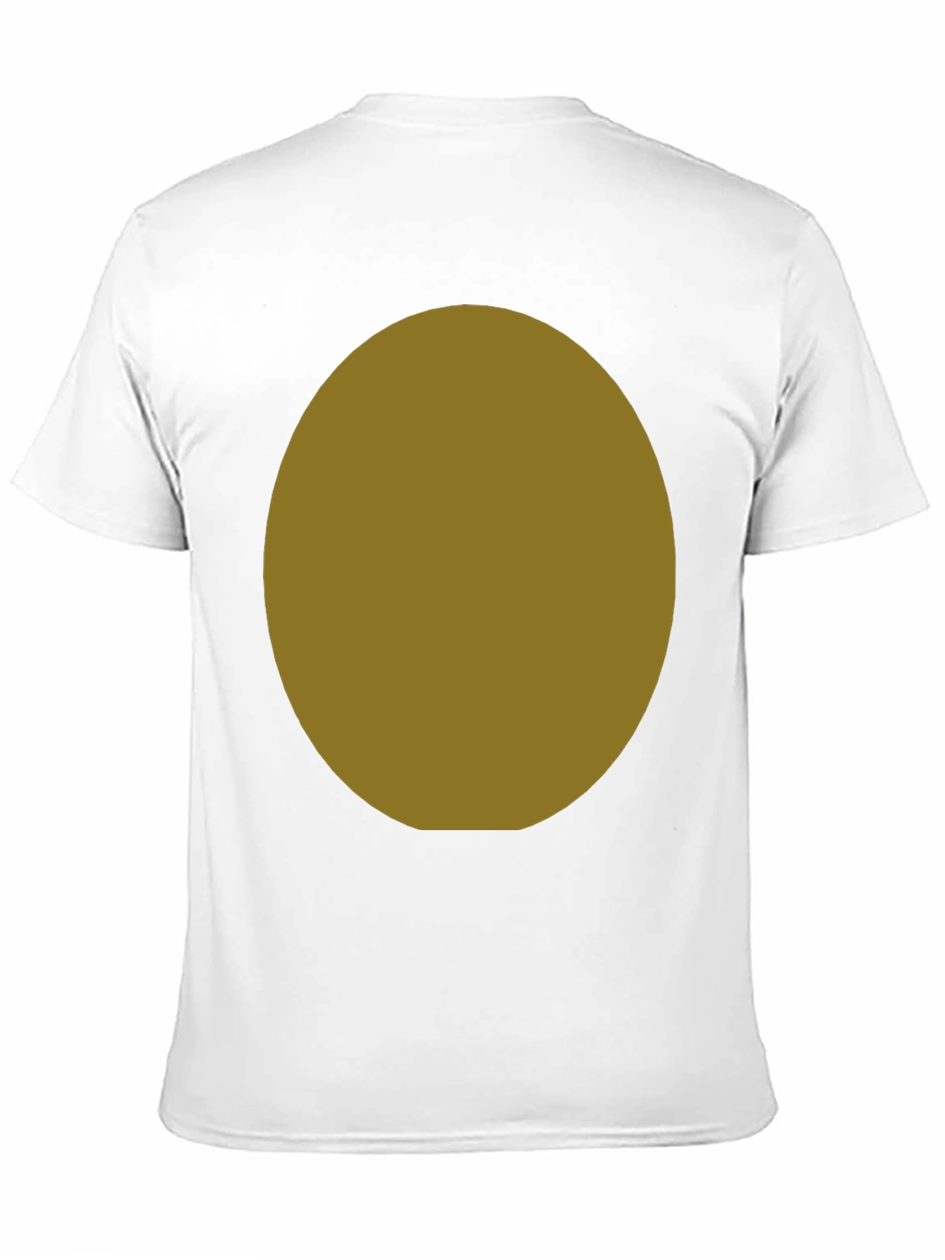 Black T-Shirt with Customizable Oval Design Area