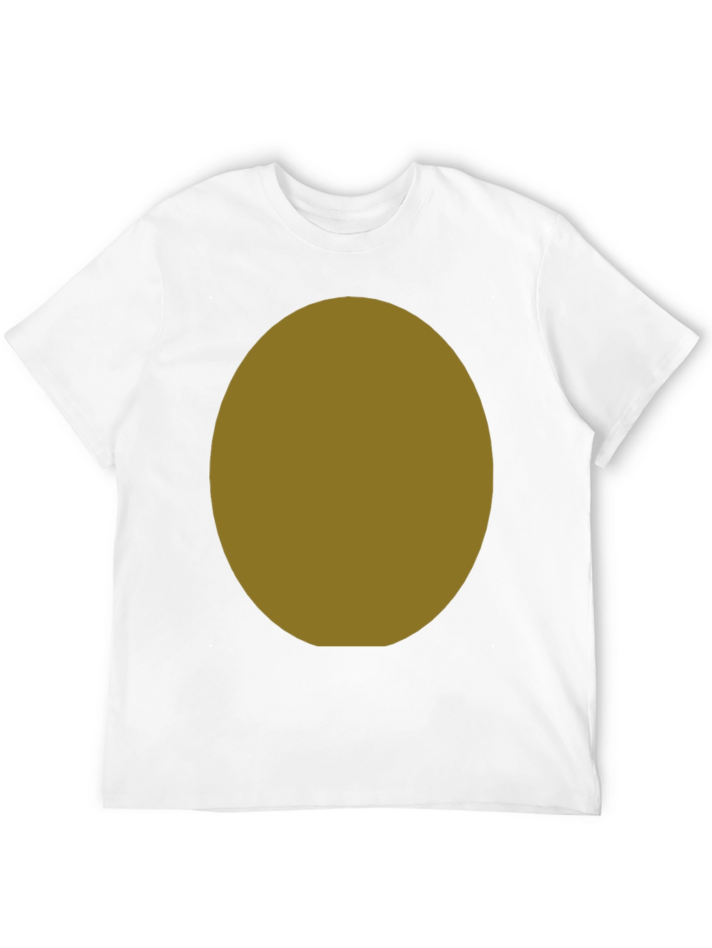 Black T-Shirt with Customizable Oval Design Area