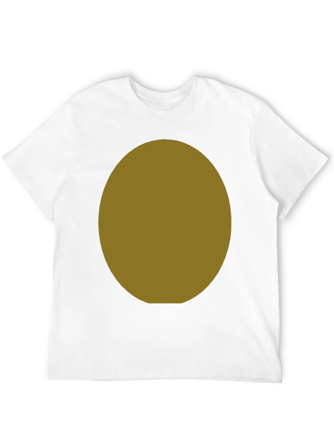 Black T-Shirt with Customizable Oval Design Area