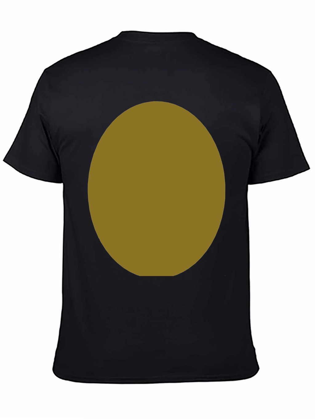 Black T-Shirt with Customizable Oval Design Area