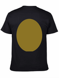 Black T-Shirt with Customizable Oval Design Area