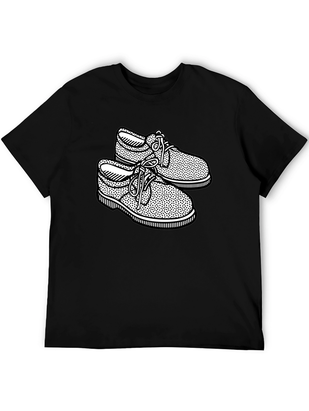 Retro Shoes Graphic Black T-Shirt