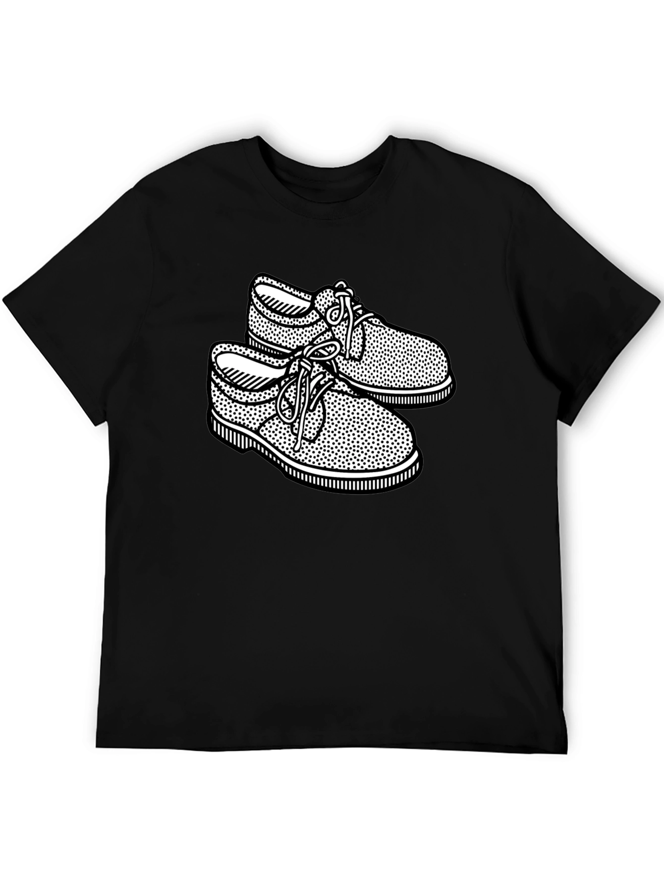 Retro Shoes Graphic Black T-Shirt